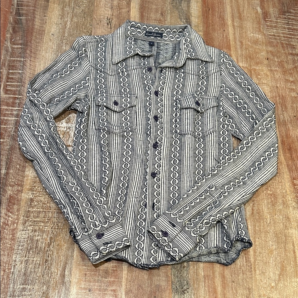 Earl Jeans Vintage Blue and White Cotton Cowboy Shirt